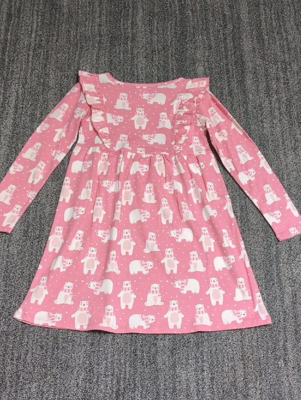 NWT Sz 7 Gymboree Dress Pink Polar Bear Dress with Matching Leggings + Cat